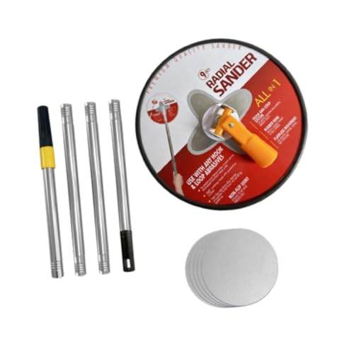 Sharplace Drywall Pole Sander 49inch Round Manual Drywall Sander with Extension Pole 360° Rotation Hand Held Wall Sanding Tool for Walls Ceilings Polishing Painting Projects