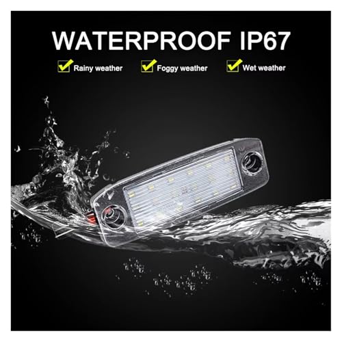 Luz LED de matrícula para Kia Sportage 2011-2016 blanca trasera 5