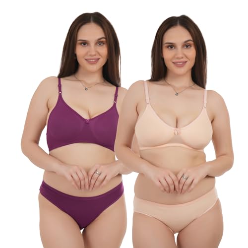Image of UNITRUST Lingerie Set Non-Padded Bra and Matching Panty for Women