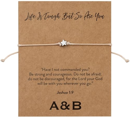 ARK & BAY Christian Charm Bracelet with Inspirational Bible Verse Scripture for Her | Handmade Adjustable Single or Set of 2 | Minimalist Religious Jewelry, Catholic Encouragement Gifts of Faith and Spirituality for Women in Gold or Silver