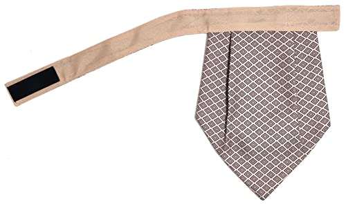 Image of formal cravat set for men with pocket square Men's Cravat Necktie, Self Design Microfiber Dark Multi color Free Size