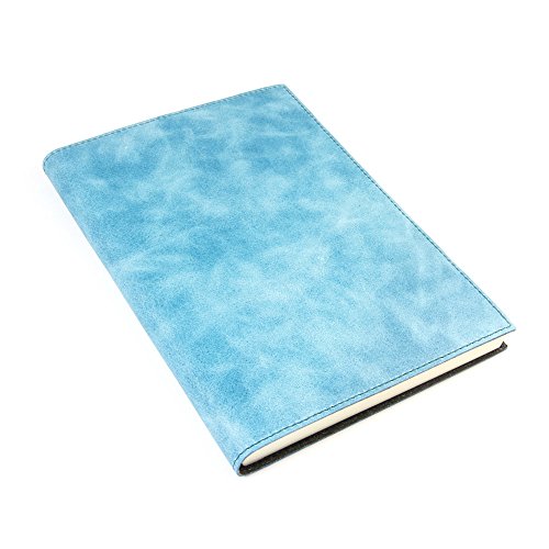 Journal en cuir italien véritable Papuro Capri bleu pour écriture durable