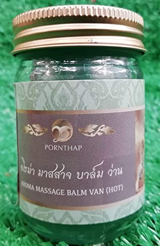 Pornthap Thai Massage Balm - Green Herbal 50g XL Jar *Buy 1 Get 1 Jar Free!*