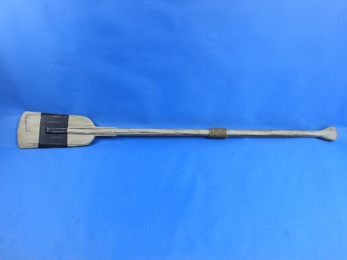 Hampton Nautical Wooden Rustic King Squared Rowing Oar With Hooks, 50", Wood #TOP2
