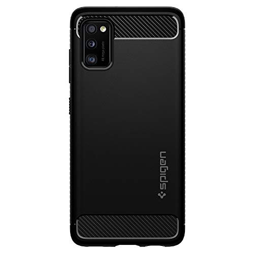 Image of Spigen Rugged Armor for Samsung Galaxy A41 Case, Galaxy A41 Back Cover - TPU｜Matte Black