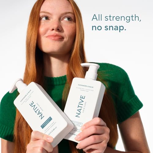 Image of Native Cashmere & Rain Shampoo and Conditioner Contain Naturally Derived Ingredients | All Hair Types, Color & Treated, Fine to Dry Damaged, Sulfate & Dye Free - 8.25 Fl Oz (Pack of 12)