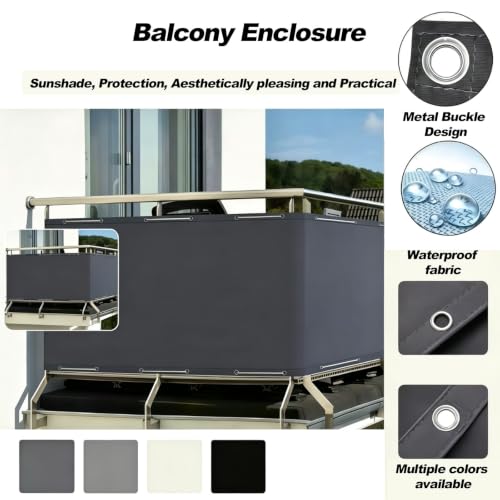 Pantalla privacidad balcón resistente viento coffee 3x4m 6