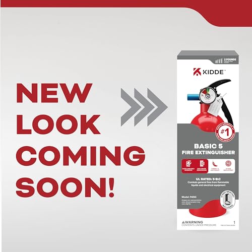 Kidde Basic Fire Extinguisher for Home, Office, Residential, Single-Use, 5BC