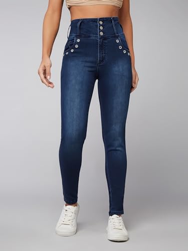 Image of Dolce Crudo Distressed High Rise Skinny Jeans for Women