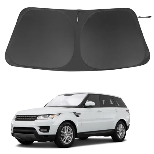Image of Windshield Sun Shade Custom Fit for 2014-2022 Land Rover Range Rover Sport Accessories Foldable Sunshade Sun Blocker Protect Car from Sun Rays & Heat Damage Keep Car Cooler
