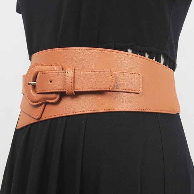 Wide belt embellished down jacket waistband elastic waist with dress coat sweater waistband3