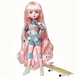 UCanaan BJD Doll 1/6 SD Dolls 10 Inch Comes with a Full Costume, Shoes and Wig, Five Pairs of Hands and Replaceable Eyes. Best Gitfs for Girls Christmas Birthday