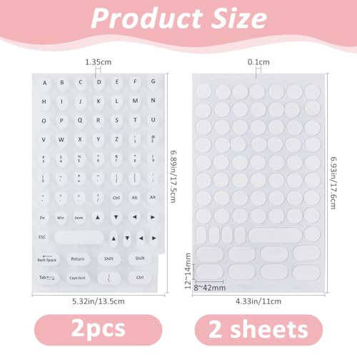 Protector de teclado silicona transparente 2 sets miniatura 2
