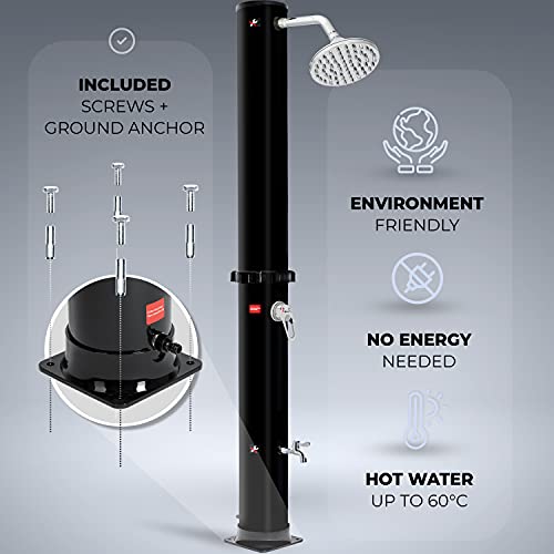 tillvex zonnedouche 35 liter inclusief Beschermhoes | Tuindouche voor de tuin warm water | Zwembad-douche camping… - Image 8