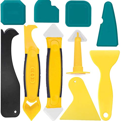 Silikonentferner, 10 Stücke Silikon Fugenwerkzeug Multifunktional Abdichtung Werkzeug Caulk Dichtmittelelentferner, Silikon Fugenglätter Set für Badezimmer Küche Boden Fliesen Cover