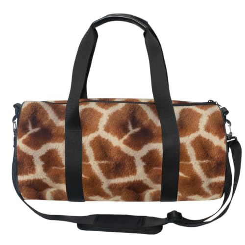 Bolsa redonda de cincha unisex con estampado de jirafa para excursiones 2