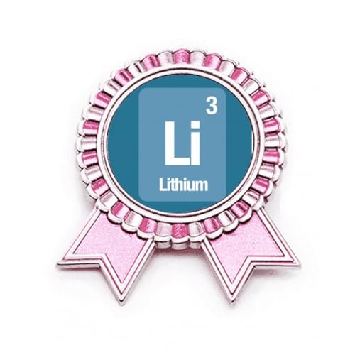 Broche Li Lithium métal rose motif médaille de vainqueur taille M pour veste