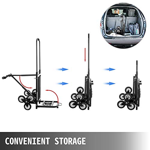 image for BestEquip Stair Climbing Cart 330lbs Capacity, Portable Folding Trolle