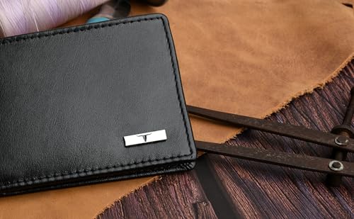 Image of URBAN FOREST Fred Aniline Black Leather Wallet for Men