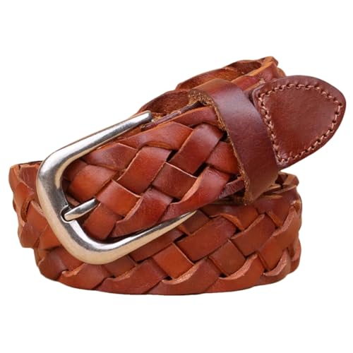 Rfmfkkg Women Casual Weaving Belt Leather Girdle Breathable Belt For Jeans Jeans Golf Belts