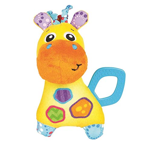 Brinquedo de Pelúcia Girafa Jerry Playgro, Playgro, amarelo, azul, laranja