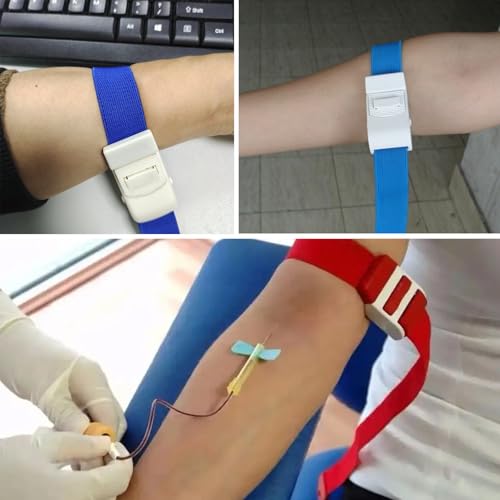 Stauschlauch Blutabnahme,Smavles 6Pcs Venenstauer, Medical Nurse Tourniquet Schnalle, Tourniquet Bands, Venenstauer Stauschlauch Stauband, Blutentnahmen und Wundversorgungen Verwendet (Mischfarbe)