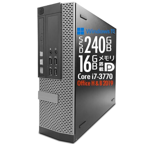 �y�����ςݕi�z�f�X�N�g�b�vPC OptiPlex 7010 or 9010/Win11 Pro/��3���� Core i7-3770(4�R�A/8�X���b�h)/SSD240GB/������16GB/DVD�}���`/MS Office H&B 2019//DP×2/VG