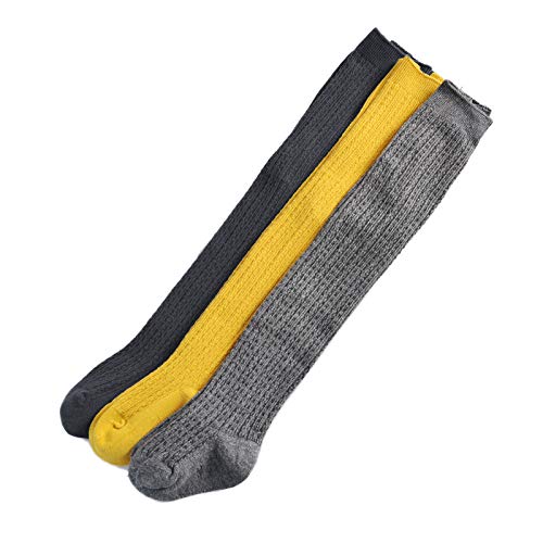 Image of EPEIUS Baby Girl Tights Cable Knit Cotton Seamless Footed Leggings 0-6Y