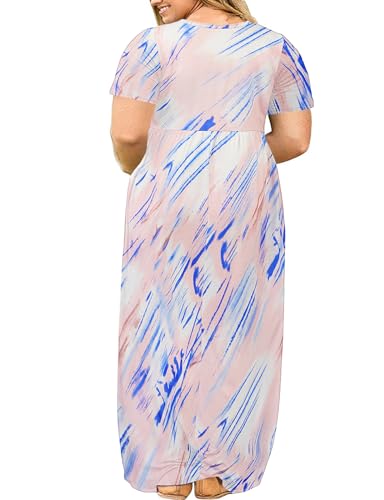 Image of Kancystore Women's Plus Size Maxi Dress with Pockets Summer Dresses XL-5X