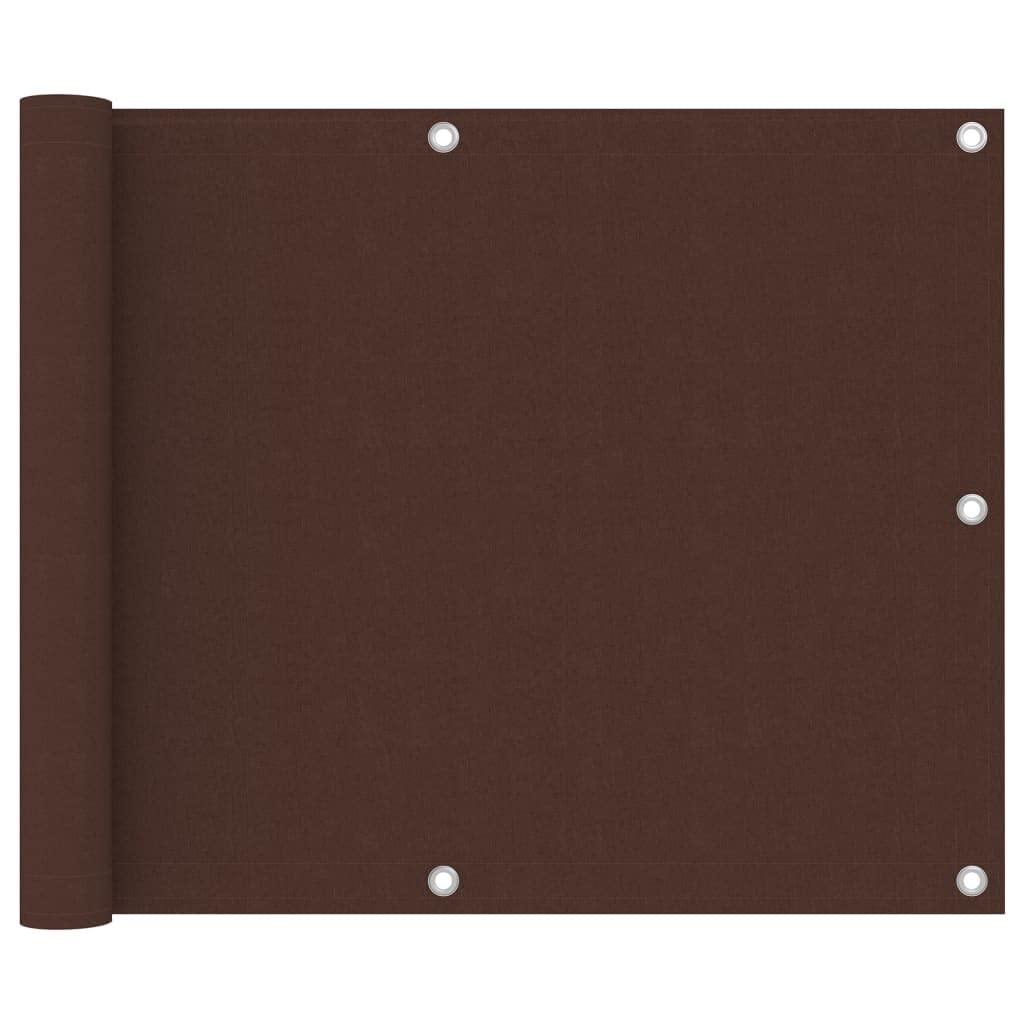 Brise-vue pour balcon marron 75x600 cm en tissu Oxford imperméable
