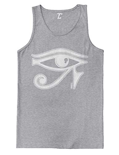 Eye of Horus - Illuminati Symbol Men's Tank Top (Light Gray, XXX-Large)
