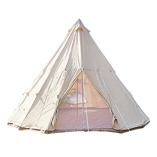 Amazon.com: Canvas Indian Tent Yurt Tents 3-8 Persons Bell Tents Outdoors  Large Glamping Bell Tents for Family Camping Hunting Christmas Party  Shelter : Everything Else