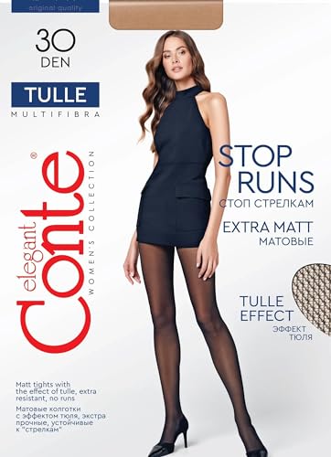 Image of Conte elegant Sheer 30 Denier Matte Pantyhose - Tulle