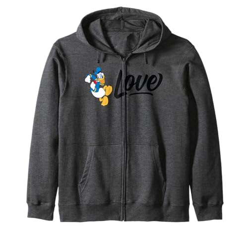 Donald Duck Hoodie Imprimé Disney avec fermeture éclair robuste