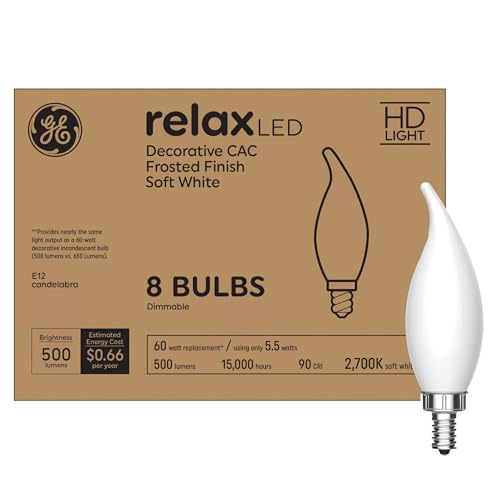 GE Relax LED Soft White Candle Light Bulbs