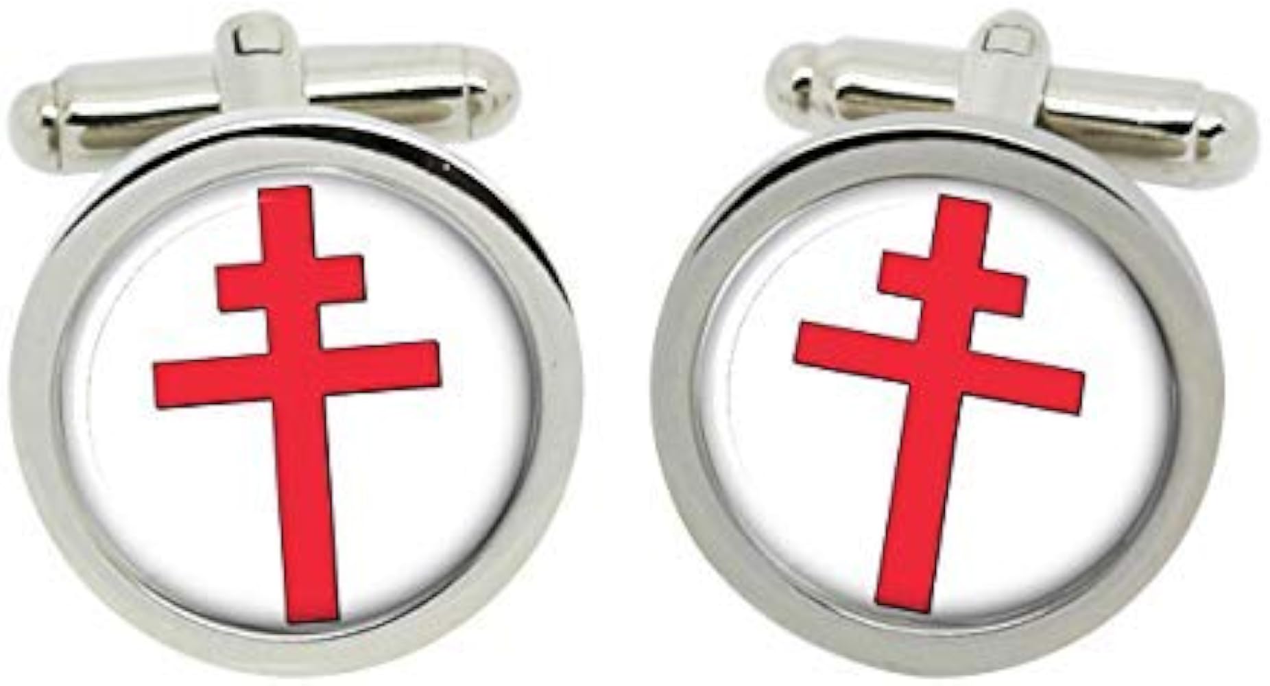 Boutons De Manchette Vintage Croix Maltaise En Argent 800 - Faits Main - Sans Marque