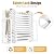 FiueStur Pull Down Attic Ladder, Attic Ladder Pull Down System - 12 Step White Ceiling Mounted Folding Ladders, Space Saving 881lbs Load for Loft Garage Storage, Quick Installation