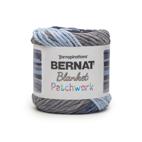 Image of Bernat Blanket Patchwork Yarn for Crocheting Soft, Nautical, 2-Pack
