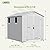 Patiowell 6X8 FT Resin Outdoor Storage Shed with Floor, Plastic Tool Sheds with Lockable Door and Window, Weather-Resistant Garden Shed, Easy Assembly for Backyard, Patio, Light Grey