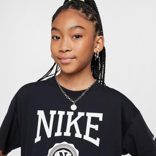 Nike Sportswear Girls' T-Shirt (Black, HM6303-010)4
