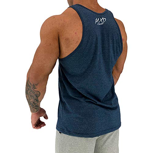 Regata Cavada Masculina MXD Conceito Dark Skull (Mescla Marinho 3, G)