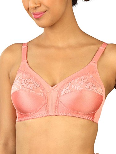 Image of Triumph Claudette Classics Women Bra Non Wired, Non Padded Cups with lace Full Coverage, Cut & Sew Soft and Breathable Fabric All-Day Comfort Pack of 1