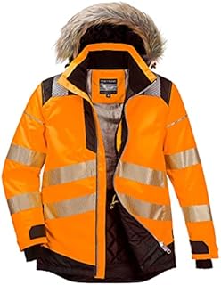 Portwest PW369OBRS Parka Jacket, Orange/Black, Small