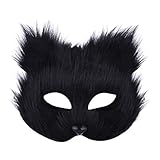 Masquerade Mask Halloween Mask Cosplay Costume Half Face Animal Headgear Caps Furry Party Christmas Eye Cat Masks Party Fancy Half-Face Masks Halloween Costume Fancy Dress