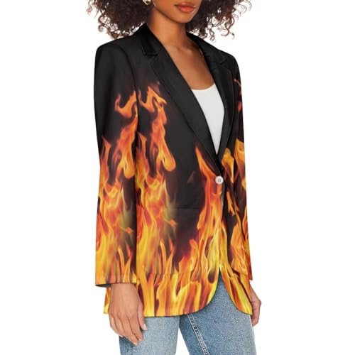 Casual Graphic Blazer Jacket for Women,2023 Fall Long Sleeve Work Offic Suit with Pockets4