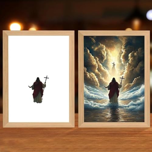 Veilleuse Jésus et lampe 4D inspirative pour décoration d'église - 3
