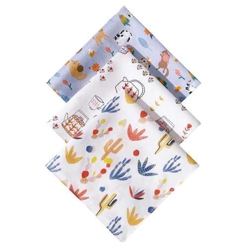 Mouchoirs pour femmes fleuris en coton doux lavable à glisser dans son sac à main
