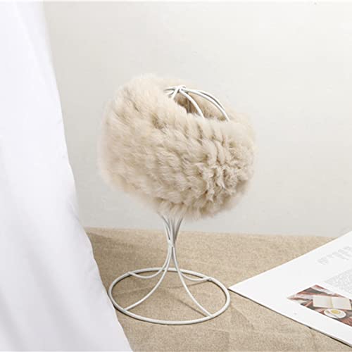 KTMAID Bandeau en fourrure de lapin - Rétro - En fourrure de lapin - Pour femme - Automne/hiver - Style rétro - En peluche Cover