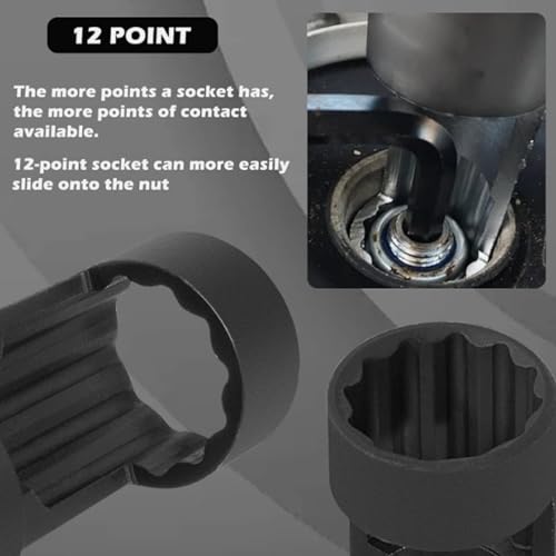 Kit de llaves de vaso para extracción de tuercas de puntal con diseño de ventana abierta 4