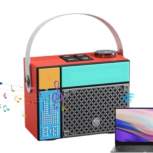 Alto-falante portátil sem fio, Alto-falantes Hi-Fi vintage com compatibilidade e bateria de longa du